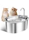 Masroo Cat Water Fountain Stainless Steel, 108oz/3,2L Pet Water Fountain Dog Water Dispenser, Automatic Cat Fountain with Quiet Pump, Dishwasher Safe Design, Water Fountain for Cats Inside (Fountain)