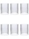 Transparent 250Ml Thick Base Ribbed Drinking Glasses &acirc;&euro;&ldquo; Vertical Striped Design Glass Cups For Beverage Serving &amp; Daily Use