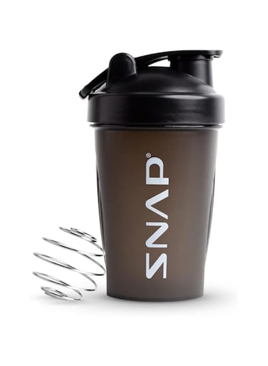 Snap Supplements - Protein Shake Bottle, Smoothie Shaker &amp; Gym Powder Bottle with Blender, Supplement Shaker, Black   14 Ounce   400 ml&hellip;