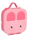 Portable Rabbit Pattern BPA-Free PP 3-Grids Kids Lunch Box Toddlers Fruit Food Container Girls Snack Bento Box Pink