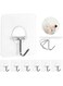 JINSHUNFA Wall 13lb(Max) Transparent Reusable Seamless Scratch Hooks,Waterproof and Oilproof,Bathroom Kitchen Heavy Duty Hooks&amp; Ceiling