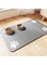 FDTY Pet Feeding Mat-Absorbent Pet Placemat for Food and Water Bowl, with Waterproof Rubber Backing, Quick Dry Water Dispenser Mat for Dog and Cat (12&quot;x20&quot;, Striped Light Gray)