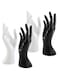 Okllen 4 Pack Female Mannequin Hand, Hand Ring Display Stand Jewelry Organizer Bracelet Bangle Necklace Holder for Hand Chain, Finger Ring, Glove, White &amp; Black, Right Hands
