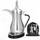 Electric Arabic Coffee Maker - Stainless Steel Dallah with Portable Travel Bag Set