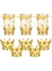 ELECDON Crown Candy Boxes, 12Pcs Gold Fillable Crown Goblet with Pouch for Candy Chocolate Cake Dessert Storage Decoration, for Prince Princess Baby Shower Birthday Party, Bridal Wedding Royal Themed