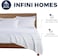 INFINI HOMES White Cotton Flat Bedsheet Single 160X220 CM - Premium Quality Soft and Breathable Fabric for Luxurious Comfort