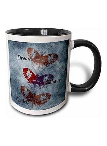 Dream, Believe And Achieve Printed Mug Multicolour