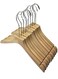Pack of 10 Non-Slip Swivel Hook Wooden Hangers