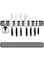 Ninonly 15 Inch Magnetic Knife Holder Set of 2, Black Powerful Magnetic Knife Strip for Wall Mount, Space-Saving Knife Rack with Screws for Kitchen Tools Utensils