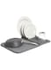 Umbra Udry Mini Dish Rack And Drying Mat, Charcoal, 20 X 13