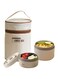 TAPIT Stainless Steel Thermal Bento Box Leakproof Lunch Box,Portable Insulated Lunch Container Set With Bag For Adults, Kids Stackable Stainless Steel Food Container (2 Layer beige,420ml+550ml)