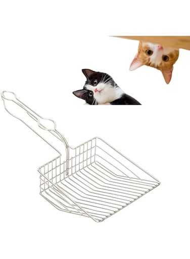 FIRSAL Metal Litter Scoop, Solid Metal Sifter, Cat Litter Scoop Metal Jumbo, Cat Urine Scoop