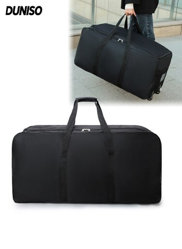 Collapsible Moving Bag,Oxford Fabric Storage Organizing Bag with Zippers and Handles,Oversized Clothes Laundry Bag for Moving, Traveling&iuml;&frac14;&circ;Black&iuml;&frac14;&permil;