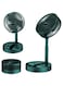 Portable Rechargeable Desk Fan, Folding Fan 3 Speeds Adjustable Height Table Fan with Timer, 2000mAh Rechargeable USB Charging for Home Office Travel Camping RV Desk Bedroom Outdoor (Green)