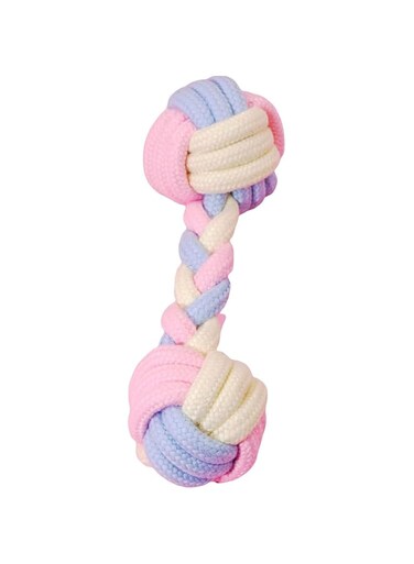 Dog Chew Toy for Aggressive Chewers Interactive Dog Rope Toys for Boredom Colorblock Rope Knot Puppy Ball Toy for Small Medium Dogs (Style1, One size)