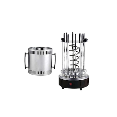 Electric Rotating BBQ Grill, 304 Stainless Steel, 8 Skewers, Vertical Kebab Maker