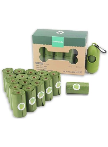 BonShine Dog Poop Bags 16 Rolls, Biodegradable Pet Waste Bags with Dispenser and Clip Eco-Friendly Extra Thick and Strong Leak Proof Poop Bags for Dog Cat, 240 Counts