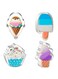 seven Summer Cookie Cutter Set - 4 PCS, 3'' to 4'' Sizes, Create Fun Treats with Ice Cream, Popsicle, and Cupcake Shapes - Baking Essentials for Sunny Days!