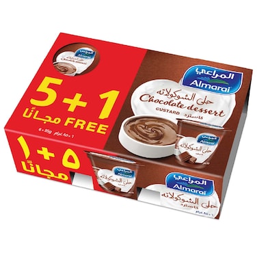 Almarai Chocolate Dessert Custard, 85g Pack of 6