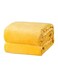 LINEN Throw Blanket Polyester Yellow 220x160cm