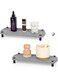 Ozzptuu Sink Caddy Instant Dry Kitchen Sink Organizer Sponge Holder for Kitchen Sink Diatomaceous Pedestal Stand Riser with Stainless Steel Feet Protection for Modern Home (Grey 2pc)