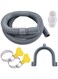 Xspring Washing Machine Drain Hose, 2m Universal Drain Hose Extension Pipe Kit, Easy to Install Dishwasher Drain Hose, Washer Hoses with Four Accessories, Suitable for Washing Machines and Dishwashers