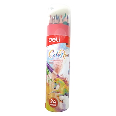Deli ColoRun Coloured Pencil in Tube 24 PCS