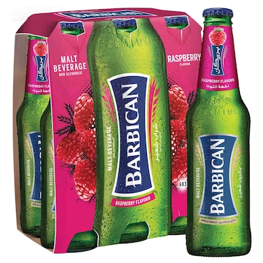 Barbican Raspberry Flavour Non-Alcoholic Malt Beverage Bottle, 330ml Pack of 6