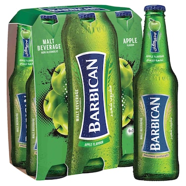 Barbican Apple Flavour Non-Alcoholic Malt Beverage Bottle, 330ml Pack of 6