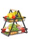 2 Tier Fruit Basket, Upgraded Fruit Bowl, Detachable Metal Fruit Holder Vegetable Basket for Kitchen Counter, Large Capacity Fruit Storage Stand Organizer for Produce Bread Snack, Black