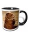 3D Painted Coffee Mug brown/Black/White