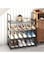 Nb Nbest Storage Idealist NBEST 4-Tier Shoe Rack, Stainless Steel Shoe Storage Organizer, Hold up to 15 Pairs of Shoes, Stackable Shoe Tower for Living Room, Entryway (Black 55?