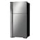 Hitachi 710L Top Mount Double Door Refrigerator   2 Doors No Frost Fridge Freezer, Brilliant silver