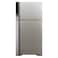 Hitachi 710L Top Mount Double Door Refrigerator   2 Doors No Frost Fridge Freezer, Brilliant silver