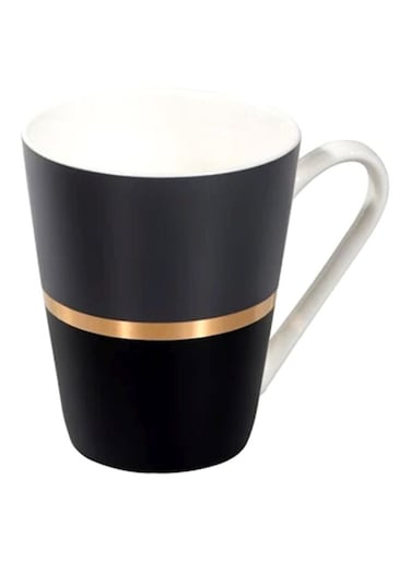 Bone China Mug Black/Gold 11oz.