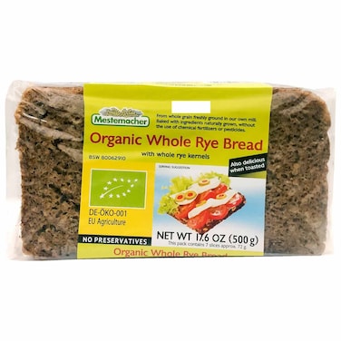 Mestemacher Organic Whole Rye Bread with Whole Rye Kernels, 500g