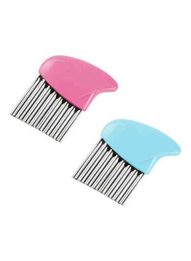 Pcs Potato Chipper Stainless Steel Wavy Cutter Manual Crinkle Slicer Cut Multifunction Kitchen Tools For Chips Vegetable Fruit Chopper Multicolour