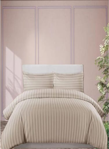 4 Pieces Single Size Duvet Cover Set - Includes 1 Duvet Cover (150x200cm), 1 Fitted Sheet (120x200+20cm), 2 Pillow Cases (53x75cm)
