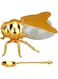 Cryfokt Bee Honey Jar, Bee Shaped Glass Honey Pot, Decorative Beehive Honey Containers, Syrup Dispenser Crystal Condiment Containerfor Kitchen Restaurant, 5.71 X 4.02 X 3.46in