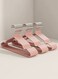 Cloth Hangers Sturdy Non-Slip Flocking Cloth Hanger for Clothes - Space-Saving Adult Hangers with Chrome Hook, Strong Flocked Hangers for Dresses, Coats, Shirts, Jackets Pink