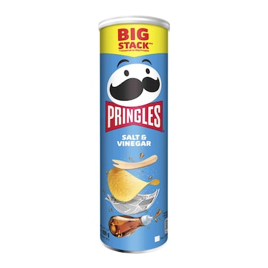 Pringles Salt and Vinegar Potato Chips, 200g