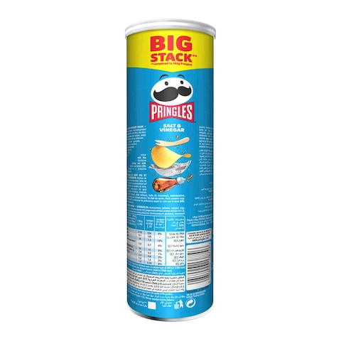 Pringles Salt and Vinegar Potato Chips, 200g