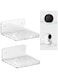 Khazna Wall Mount Floating Shelves, 2Pcs Acrylic Floating Shelves for Wall, Clear Acrylic Mini Shelf for Wall Storage for Living Room, Bathroom, Bedroom