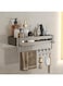 Serize Bathroom Storage Organizer, No Drilling Wall Mounted Shower Storage Rack Organizer, Anti-Rust Bathroom Storage Basket with Hooks, Suitable for Bathroom, Kitchen and Toilet (Style 4)