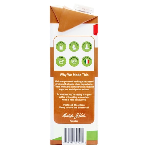 Koita Almond No Added Sugar Milk 100% Plant-Based Dairy &amp; Lactose Free 1L