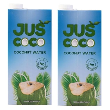JusCoco Coconut Water, 1L, Pack of 2