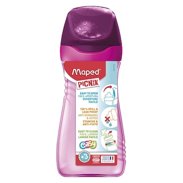 مابد بيكنيك أوريجين زجاجة مياه للأطفال من سن 3 سنوات فما فوق وردية 430 ملل