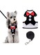Aputue Cat Harness and Leash Set, Breathable Lightweight Dog Vest Mesh Tuxedo Harness, Adjustable Dog Leash and Harness, Vest with Cute Bowtie, suitable for Puppies, Cats, Kitties and Rabbits