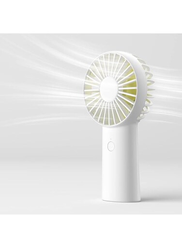 Arabest Handheld Fan, 4000mAh Mini Personal Rechargeable Hand Fan, Battery Operated USB Small Outdoor Fan with 3 Speeds, Personal Fan for Home Office Car Outdoor Travel Summer Gift (White)