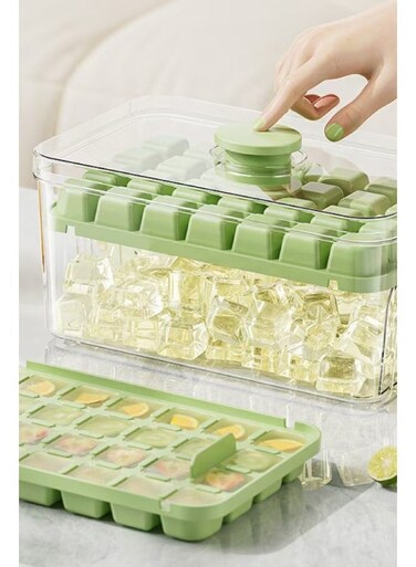 1 Pack Food Grade Ice Cube Trays Set   68-Cube Capacity with Storage Bin &amp; Tools